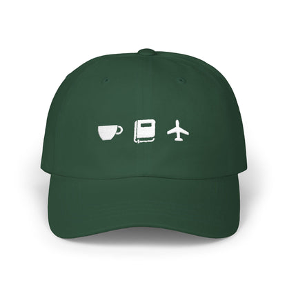 A Few of My Favorite Things Dad Hat | Coffee, Reading, Travel | Embroidery